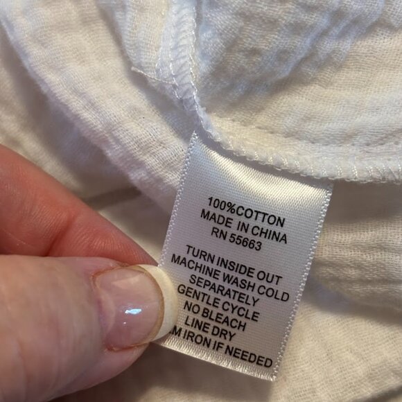 CYNTHIA ROWLEY WHITE 100% Cotton Top - 3X - Picture 12 of 12